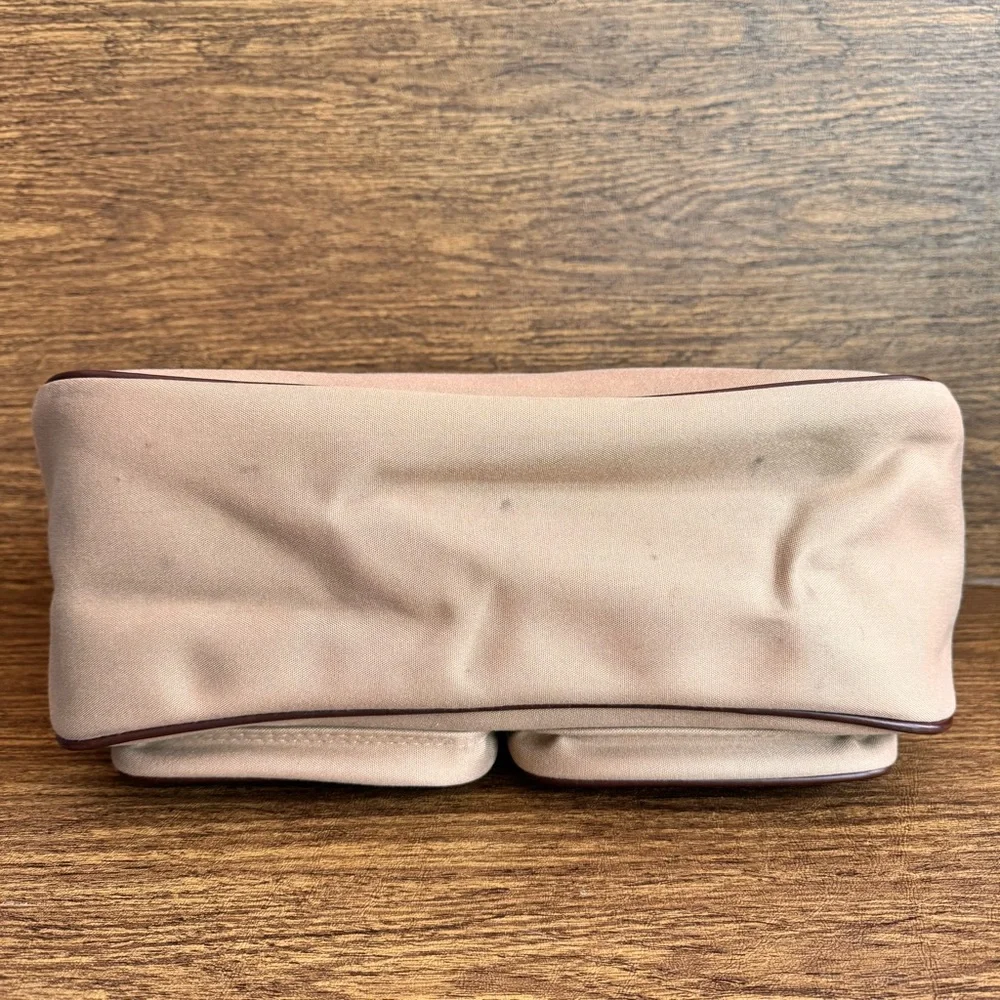 Vintage John Weitz Tan Canvas Messenger Bag Satchel Work Office Academia Preppy‎